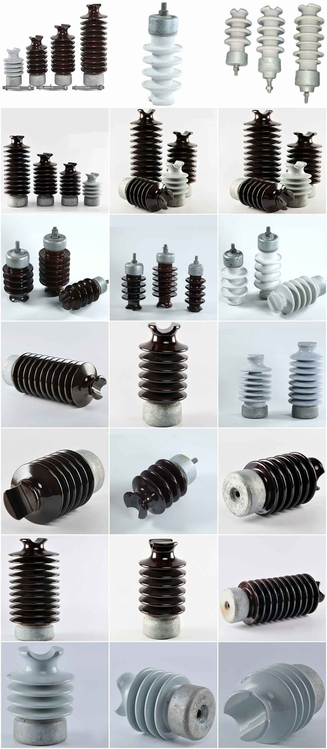 Post type porcelain insulator for outdoor high-voltage line